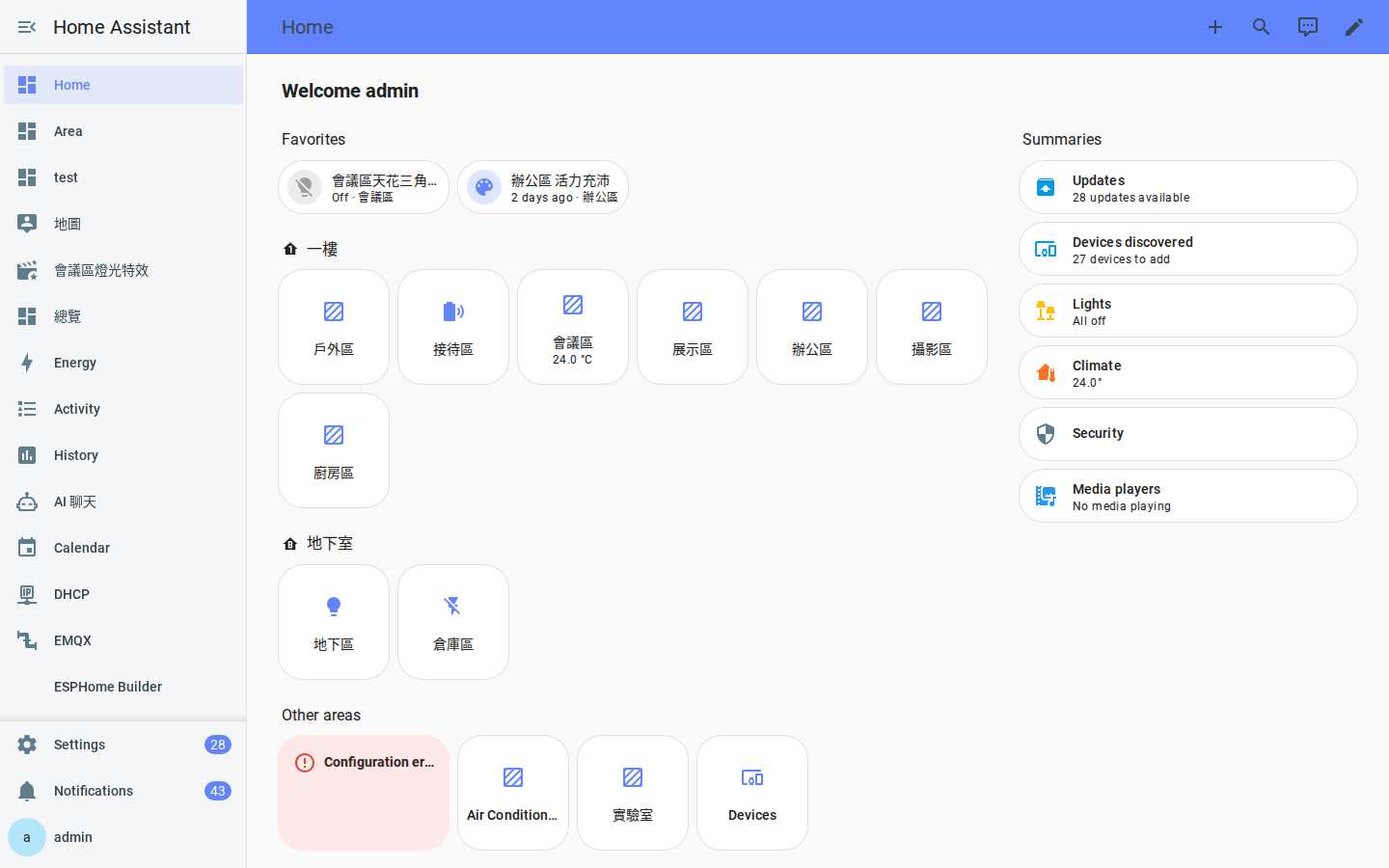 預設儀表板