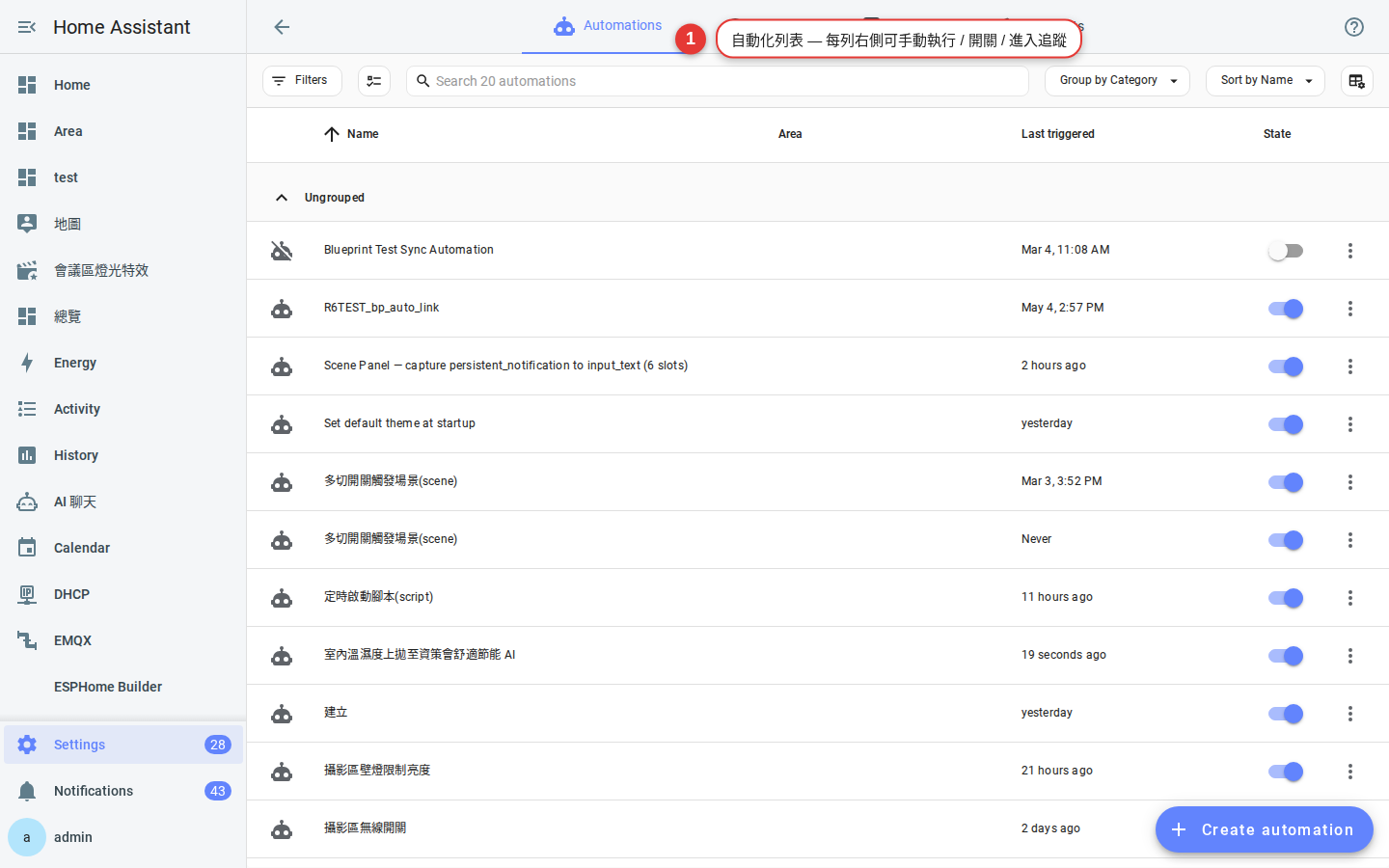 儲存與測試